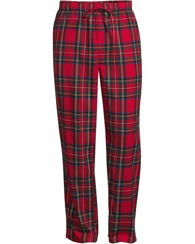 Lands' End Flannel Pajama Pants - Red