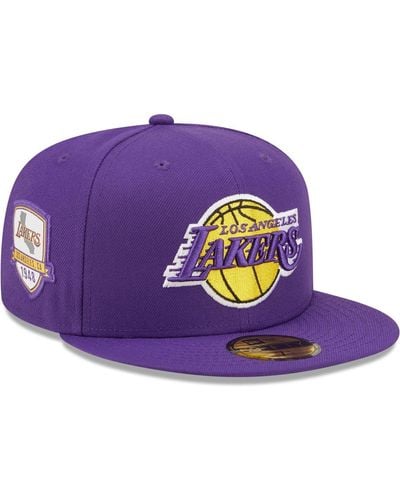 KTZ Los Angeles Lakers City Side 59fifty Fitted Hat - Purple