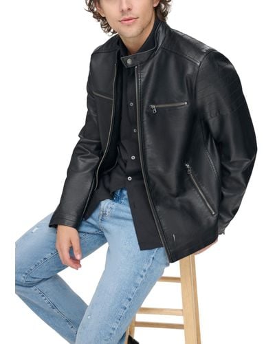 Levi's Faux Leather Racer Jacket - Black
