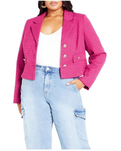 City Chic Plus Size Regina Jacket - Multicolor