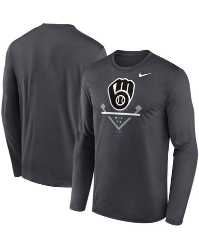 Nike San Diego Padres Icon Legend Performance Long Sleeve T-shirt - Gray