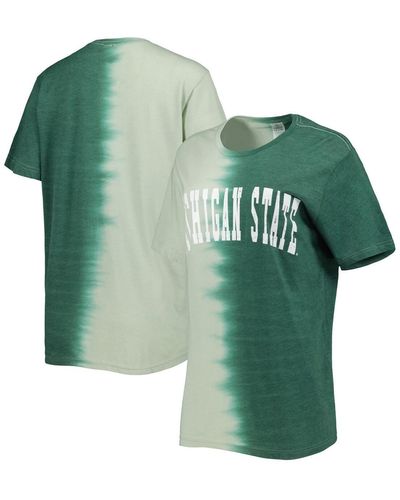 Gameday Couture Distressed Michigan State Spartans Find Your Groove Split-dye T-shirt - Green