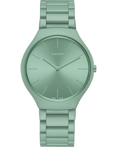 Rado Swiss True Thinline Les Couleurs Le Corbusier High-tech Ceramic Bracelet Watch 39mm - Green