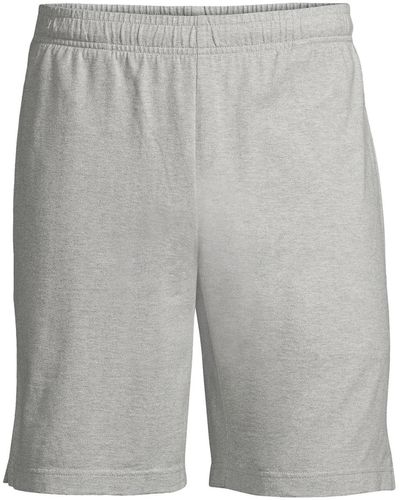 Lands' End Big & Tall Jersey Knit Shorts - Gray