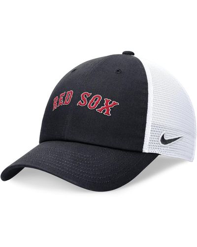 Nike Boston Red Sox Evergreen Wordmark Trucker Adjustable Hat - Blue