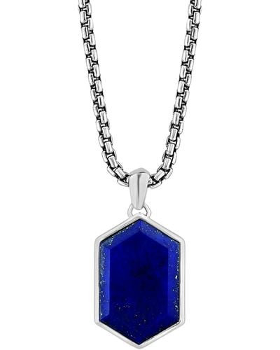 Effy Effy Lapis Lazuli Hexagon 22" Pendant Necklace - Blue