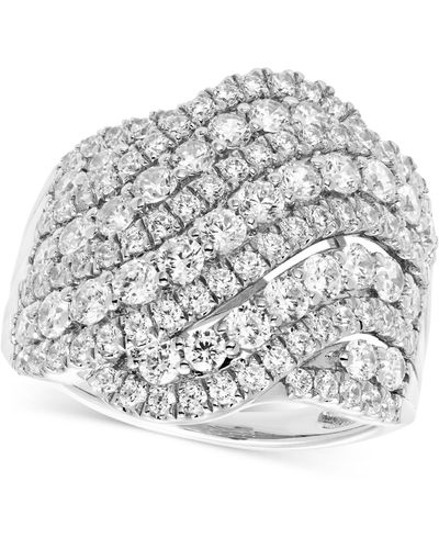 Macy's Diamond Swirl Cluster Statement Ring (2 Ct. T.w. - Gray