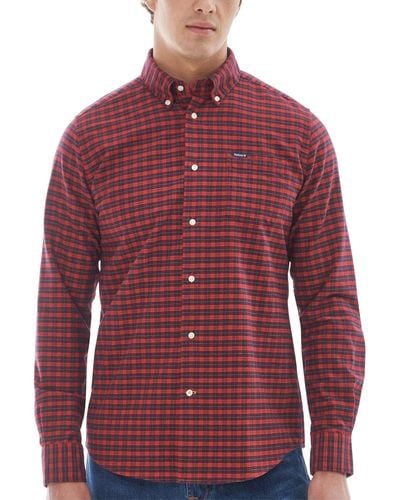 Barbour Emmerson Tailo-fit Highland Check Button-down Oxford Shirt - Red