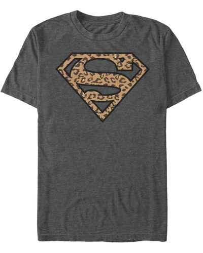 Fifth Sun Superman Super Cheetah Short Sleeve T-shirt - Gray