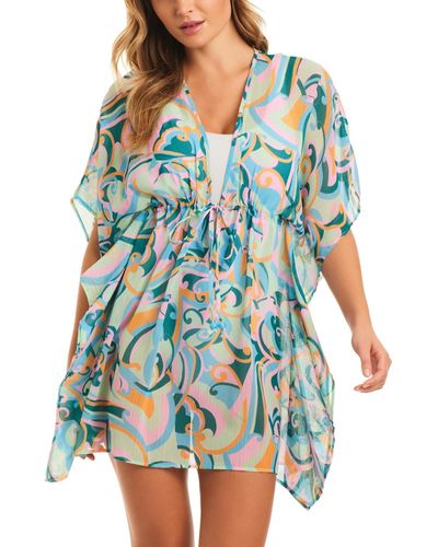 Jessica Simpson Chiffon Swim Cover-up - Blue