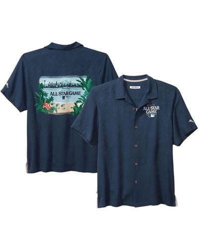 Tommy Bahama 2023 Mlb All-star Game Camp Button-up Shirt - Blue