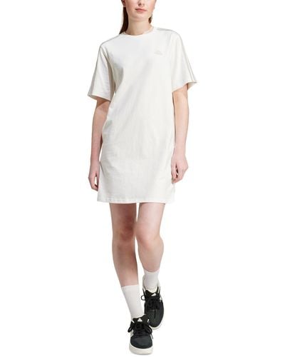 adidas Active Essentials 3-stripes Single Jersey Boyfriend Tee Dress - White