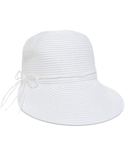 Style & Co. Packable Paper Framer Hat - White