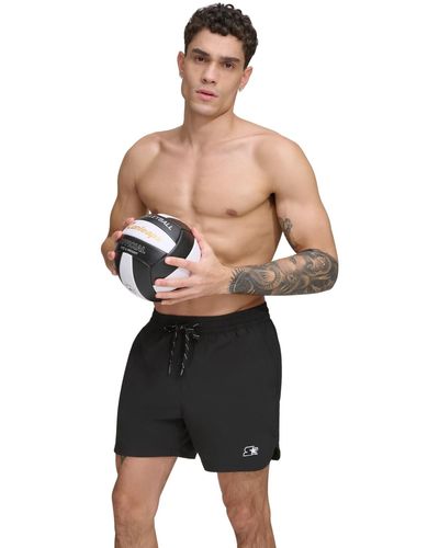 Starter Hybrid Stretch 5" Volley Shorts - Black
