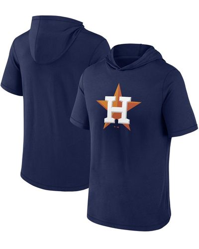 Fanatics Houston Astros Short Sleeve Hoodie T-shirt - Blue