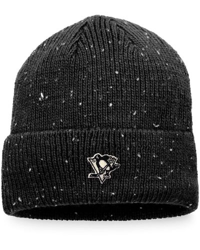 Fanatics Pittsburgh Penguins Authentic Pro Rink Pinnacle Cuffed Knit Hat - Black