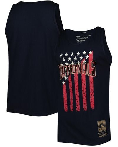 Mitchell & Ness Washington Nationals Cooperstown Collection Stars And Stripes Tank Top - Blue