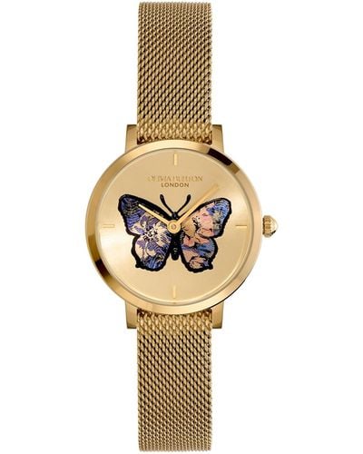 Olivia Burton Signature Butterfly -tone Stainless Steel Mesh Watch 35mm - Metallic