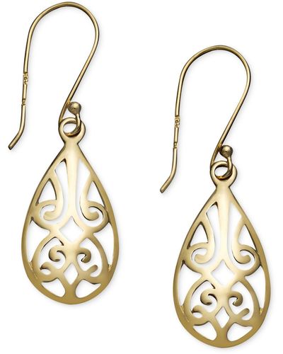 Giani Bernini 18k Gold Over Sterling Silver Earrings, Filigree Teardrop Earrings - Metallic
