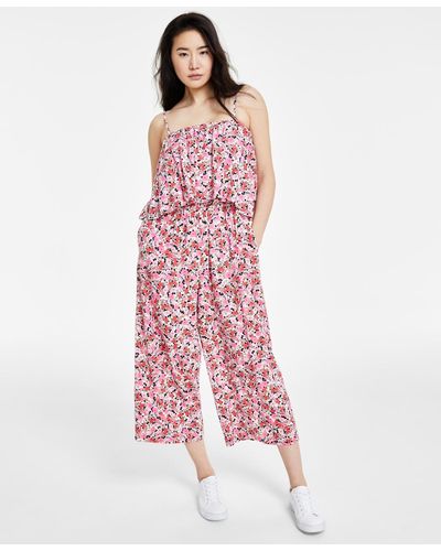 Tommy Hilfiger Sandbar Ditsy-floral Print Jumpsuit - Pink