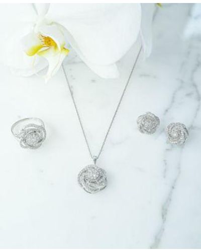 Wrapped in Love ? Diamond Love Knot Jewelry Collection In 14k White Gold, Created For Macy's