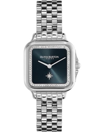 Olivia Burton Grosvenor Stainless Steel Watch 28mm - Metallic