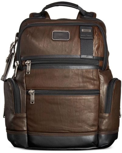 Tumi Alpha Bravo Knox Leather Backpack - Brown