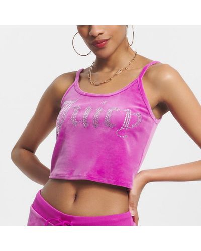 Juicy Couture Basic Fitted Cropped Tank - Pink