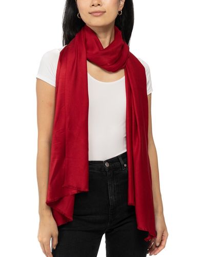 INC International Concepts Inc Satin Pashmina Wrap, Created For Macy's - Red