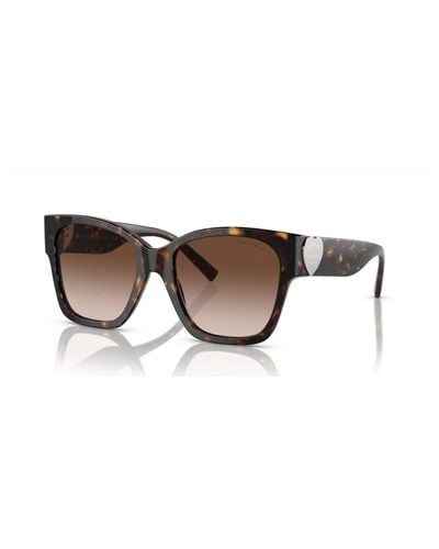Tiffany & Co. Low Bridge Fit Sunglasses - Brown