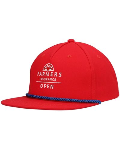 Ahead Farmers Insurance Open Colonial Snapback Hat - Red