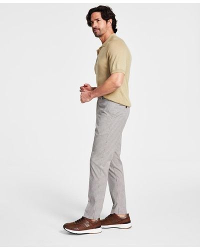 Tommy Hilfiger Modern-fit Th Flex Stretch Micro Check Dress Pants - White