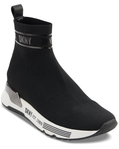 DKNY Neddie Pull-on Sock Sneakers - Black