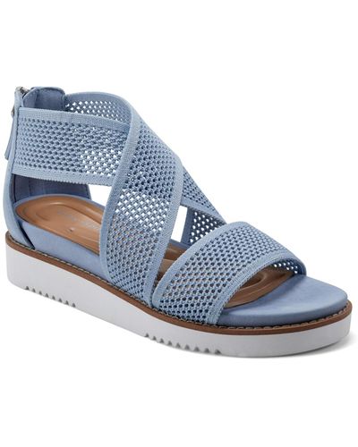 Easy Spirit Wander Round Toe Strappy Casual Sandals - Blue