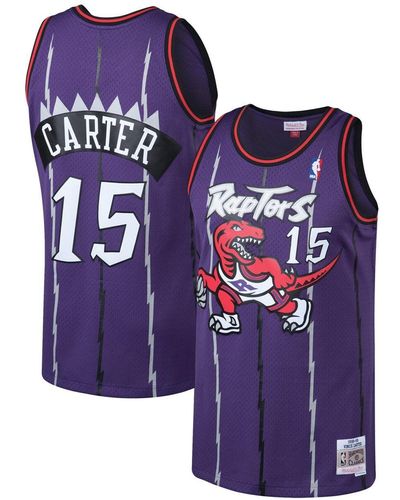 Mitchell & Ness Vince Carter Toronto Raptors Big And Tall Hardwood Classics Jersey - Purple