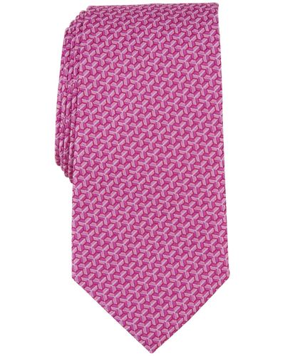 Perry Ellis Rova Geo-print Tie - Pink