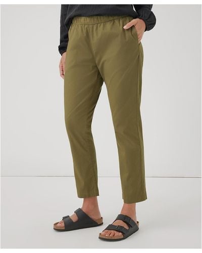 Pact Organic Cotton Boulevard Brushed Twill Pull-on Pant - Green