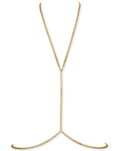 OMA THE LABEL 18k -plated Cuban Link Body Chain - Metallic