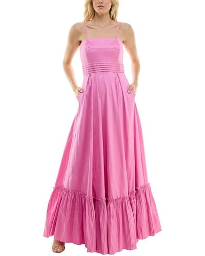 Taylor Stretch Taffeta Gown - Pink