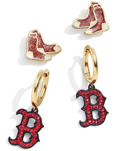 BaubleBar Boston Red Sox 2-pack Earrings Set - White