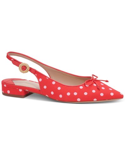 Kate Spade Veronica Slip-on Pointed-toe Slingback Flats - Red