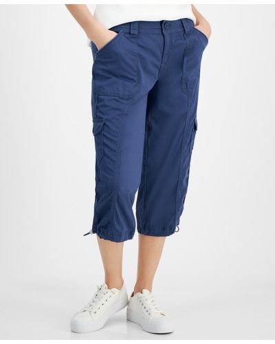 Style & Co Petite Tie-Hem Utility Capri Pants, Created for Macy's