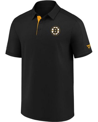 Majestic Boston Bruins Locker Room Performance Polo - Black