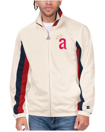 Starter California Angels Rebound Cooperstown Collection Full-zip Track Jacket - Natural