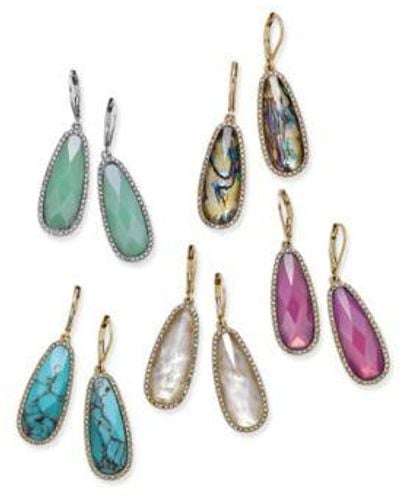 Lonna & Lilly Lonna Lilly Stone Drop Earrings - Blue