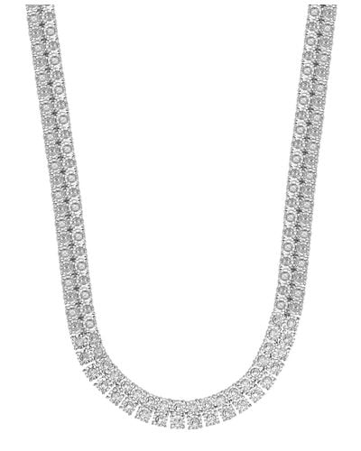 Macy's Diamond 24" Double Row Necklace (1 Ct. T.w. - White