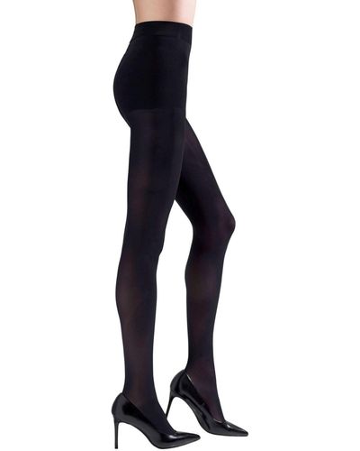 Natori Firm Fitting Control Top Opaque Tights - Black