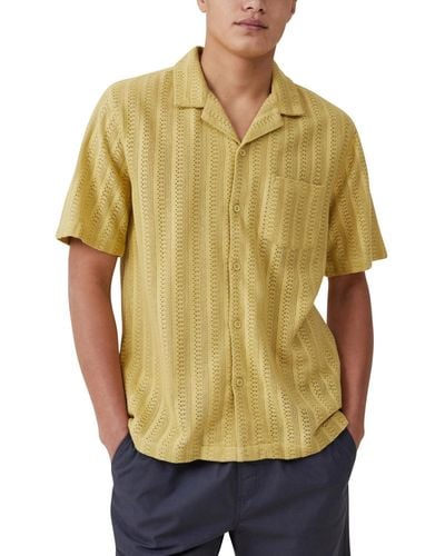 Cotton On Palma Short Sleeve Shirt - Yellow