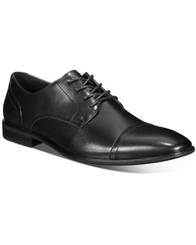 Alfani Quincy Cap-toe Lace-up Shoes - Black