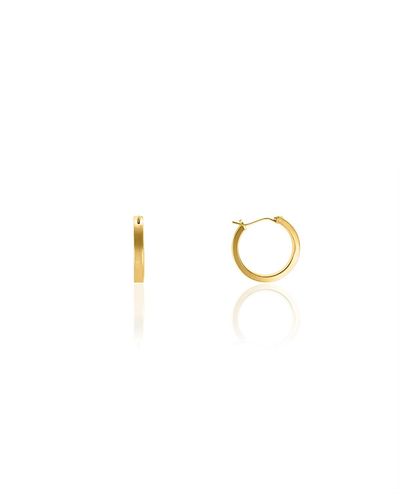 OMA THE LABEL Shiny Jordan 18k Gold Plated Brass Small Hoop Earrings - Metallic